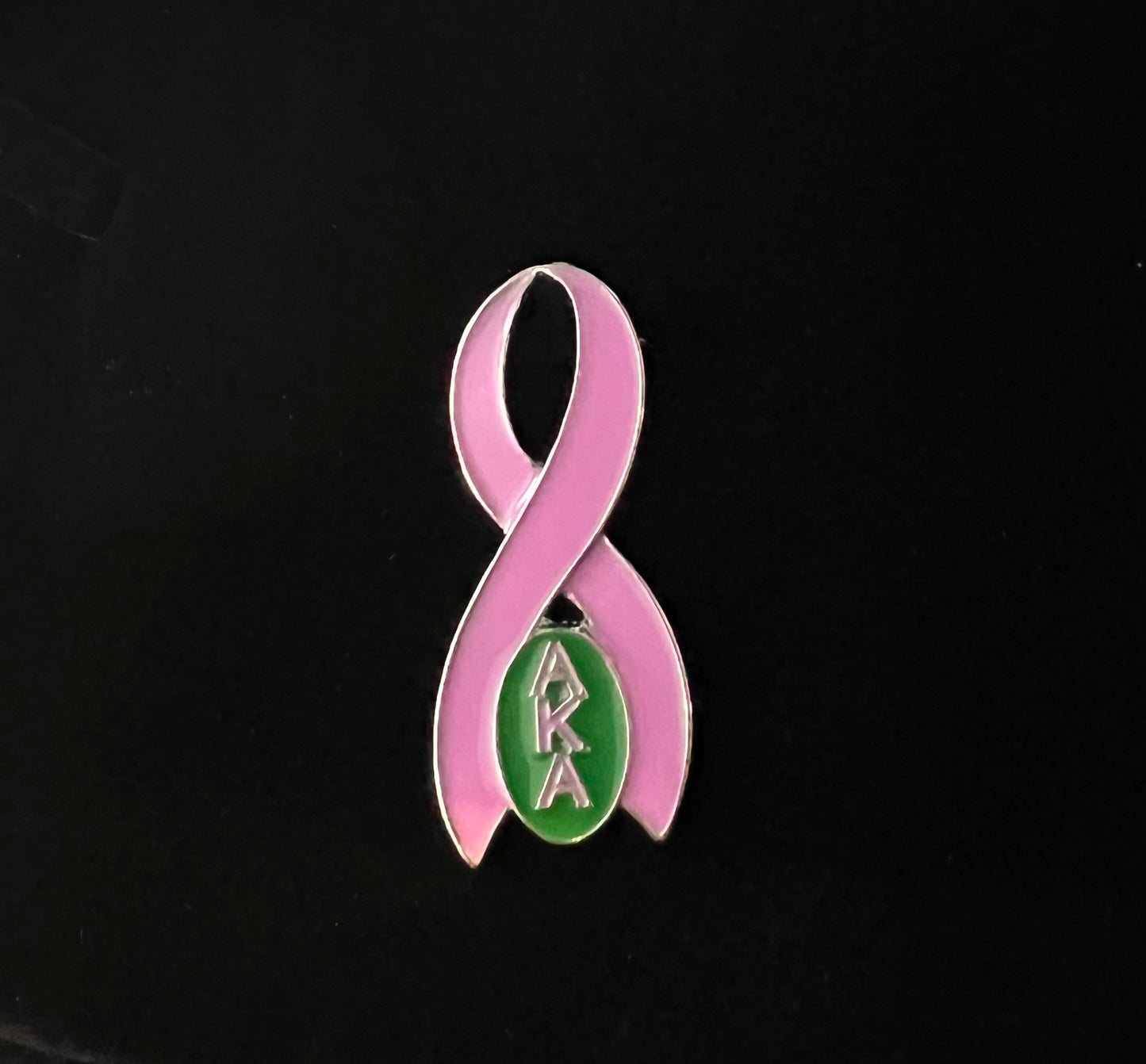 Alpha Kappa Alpha breast cancer awareness brooch