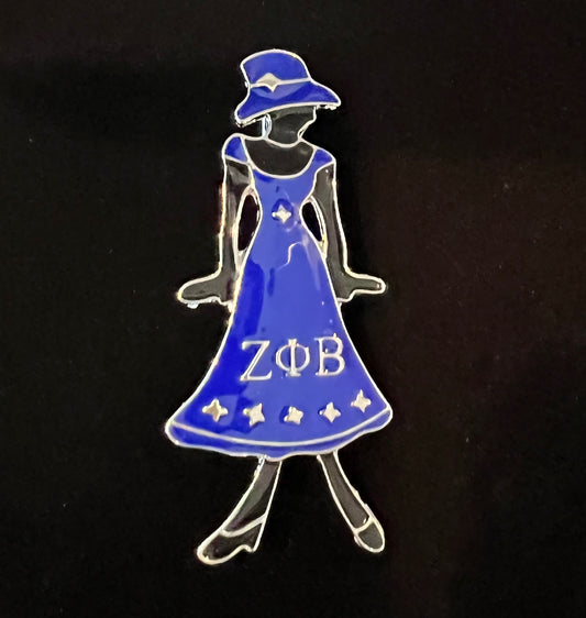 Zeta Phi Beta lady brooch