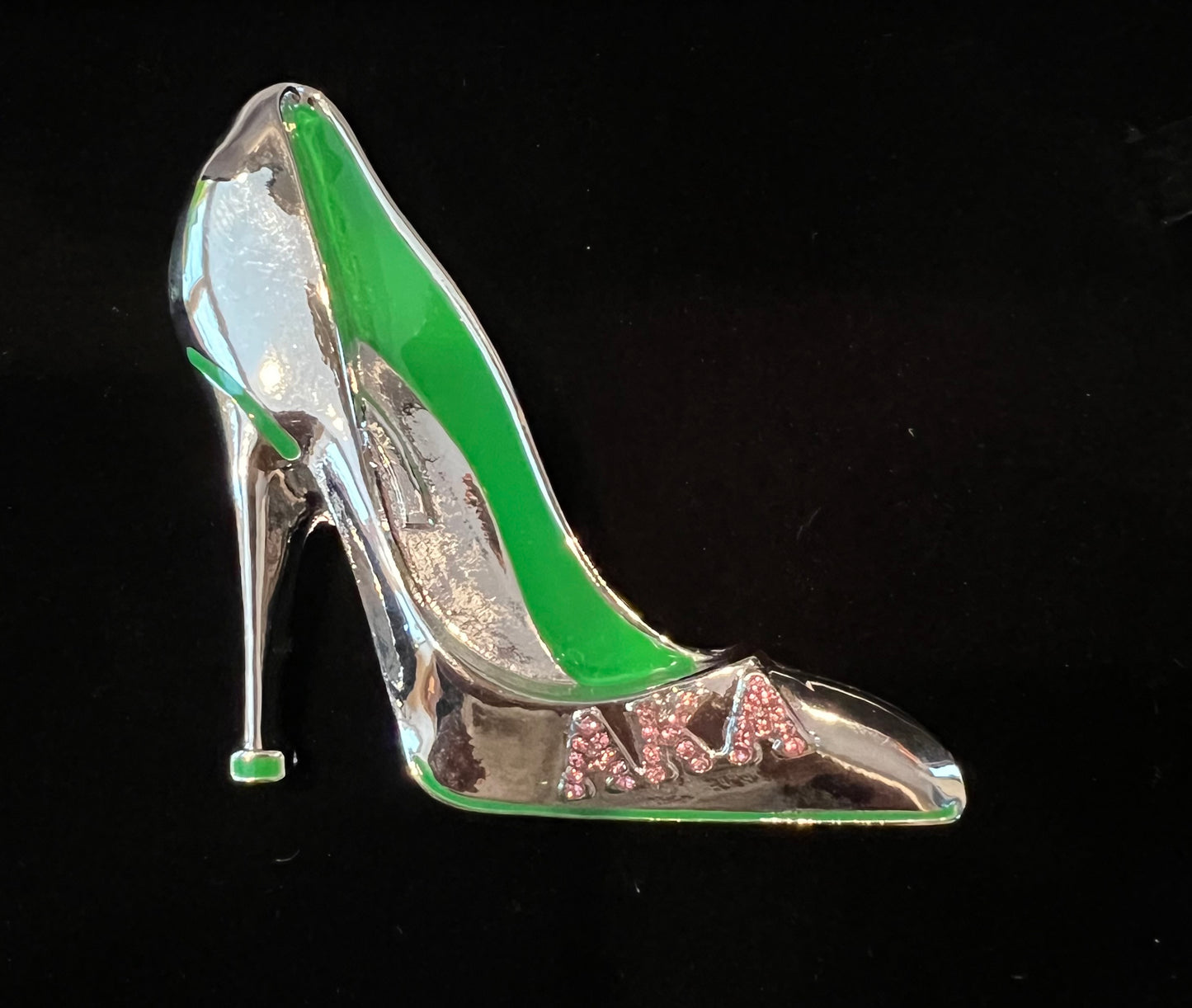 Alpha Kappa Alpha (AKA) high heel brooch